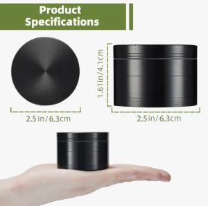 2.6in Stainless Steel 4-Layer Manual Herb Grinder - Image 3